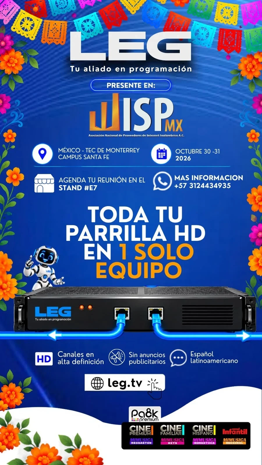 Afiche de LEG en Expo MX-ISP 2026